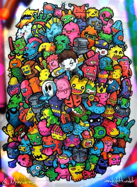 Doodle Monsters By Lei Melendres On Deviantart Doodle Art Drawing