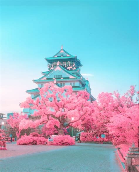 Senbenito On Twitter Osaka Castle Castle Vaporwave