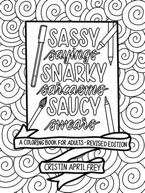 Adult Coloring Pages With Funny Quotes Coloring Pages