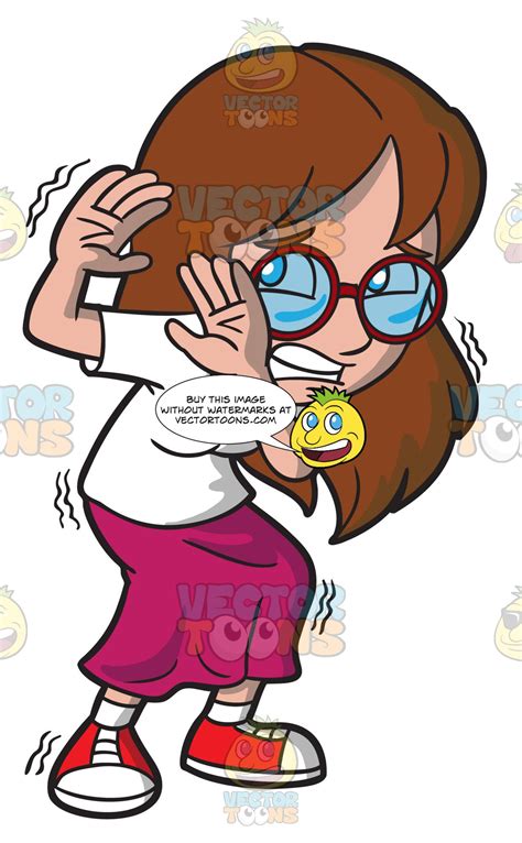 The characters have cute faces. A Young Woman With Glasses Looking Horrified And Scared ...