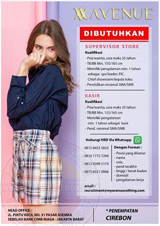 Apa itu store supervisor ? Lowongan kerja Supervisor Store & kasir Avenue