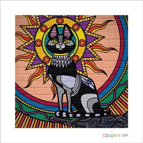Egyptian Cat | Egyptian cat, Coloring pages, Egyptian
