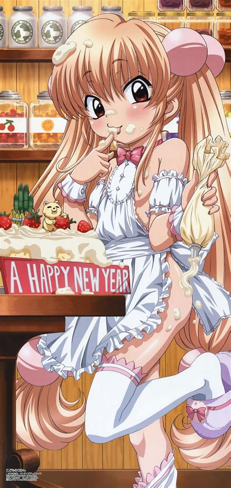 Kokonoe Rin Kodomo No Jikan Highres Official Art S Apron Blonde Hair Cake Food Icing