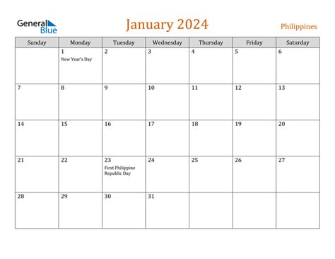 January 2024 Calendar With Holidays Printable Free