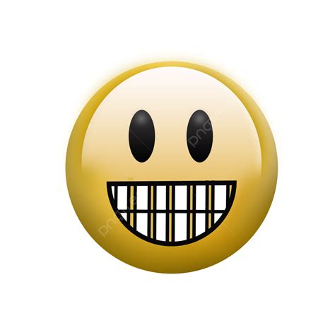 Smiley Cartoon Happy Face With Teeth Illustration Emoticon Icon Smiley