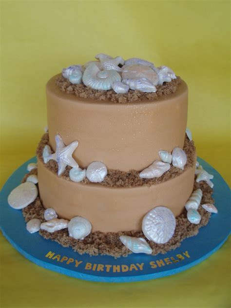 Beach Themed Birthday Cake This Beach Themed Cake Was Made Flickr