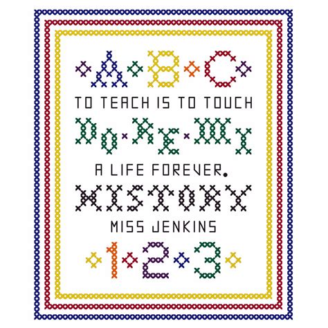 Download your free cross stitch pattern for free and enjoy countless hours of stitching. A Teacher's Sampler PDF cross stitch chart John Shirley ...
