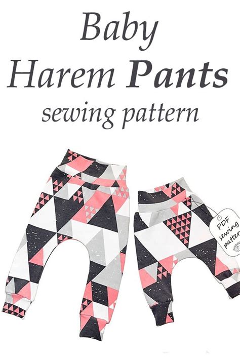 Baby Harem Pants Sewing Pattern Pdf Download Sewng Pattern And Tutorial