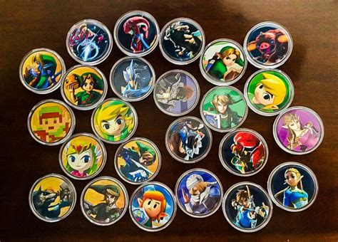 Legend Of Zelda Amiibo Coins Switch Wii U 3ds Etsy