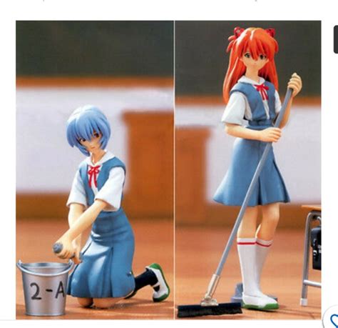 Evangelion Asuka Ayanami Rei Cleaning Time Sega Prize Figure Hobbies