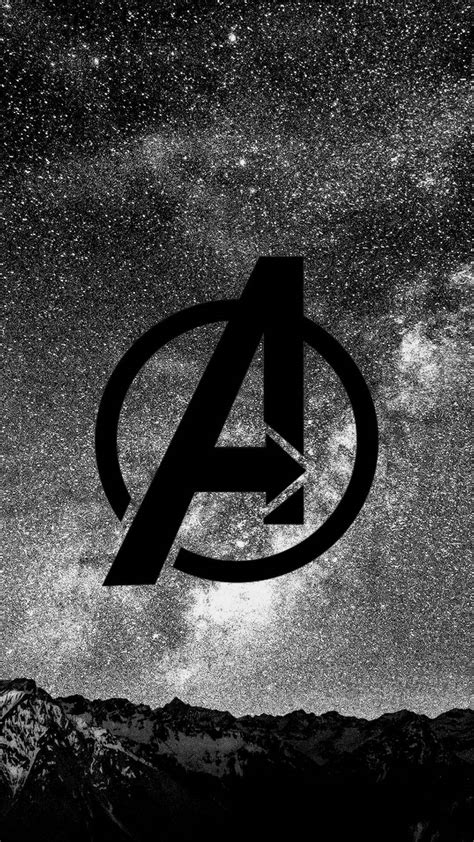 Download Starry Night Avengers Logo Wallpaper