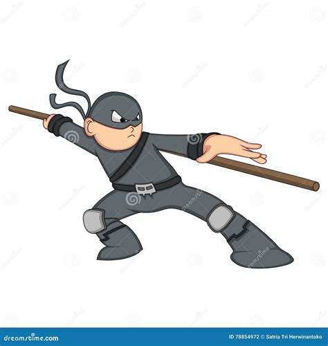 Cute Ninja Cartoon Stock Vector Illustration Of Male 78854972