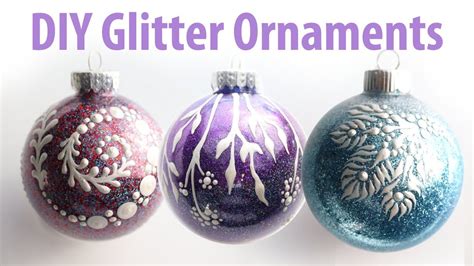 Diy Painted Glitter Ornaments Step By Step Glitter Ornament Tutorial