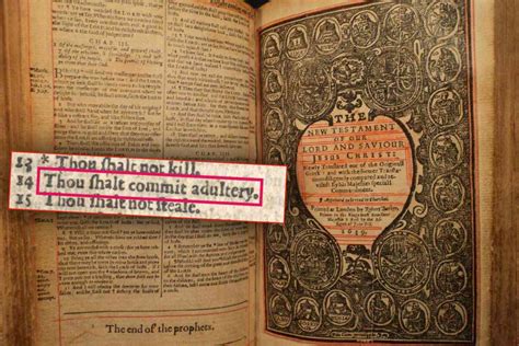 Super Rare 1631 Wicked Bible That Encourages Adultery Found In New