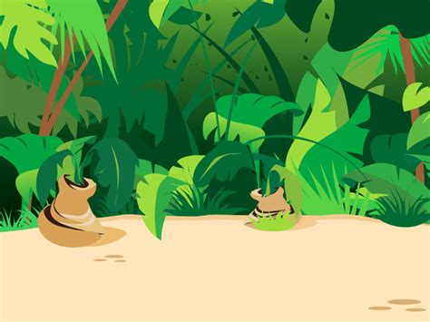 Jungle Plants Backgrounds Green Nature Templates Free Ppt Grounds