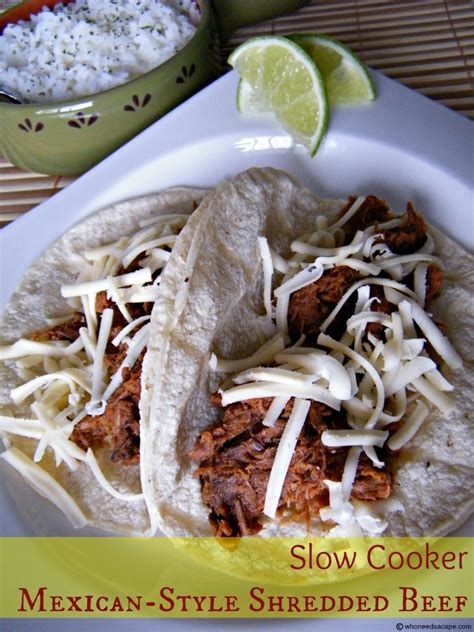 Slow Cooker Mexican Style Shredded Beef Who Needs A Cape