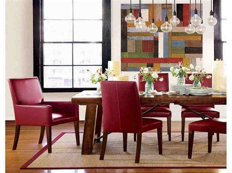 Red Leather Dining Room Chairs Decor Ideas
