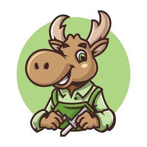 Premium Vector Deer Mascot Logo Illustration