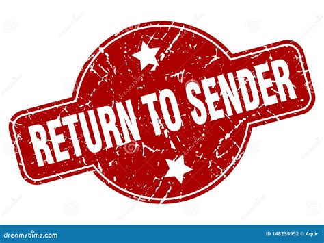 Return To Sender Stamp Stock Vector Illustration Of Grungy 148259952