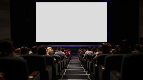 Cinema Audience Watching White Screen Stock Video Motion Array