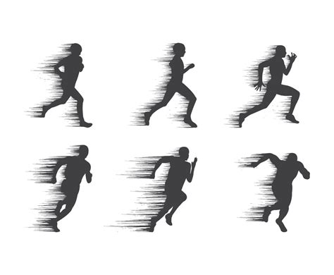 person sprinting silhouette