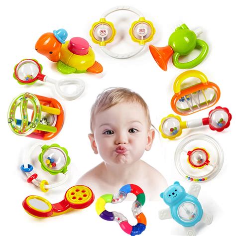 Baby Rattles Toys Newborn Hand Bells Baby Toys 0 12 Months Teething