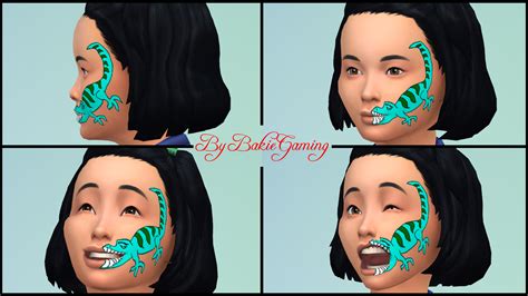 My Sims 4 Blog Living Lizard Face Paint By Bakie