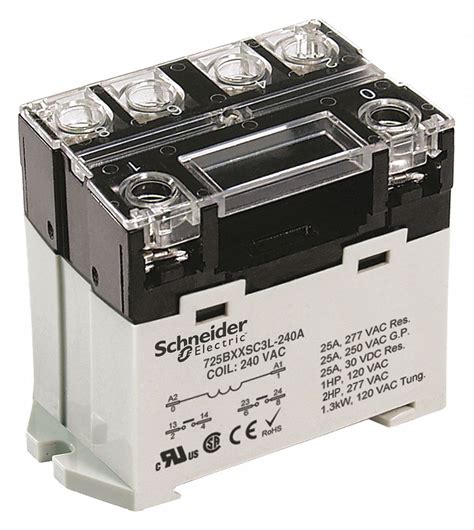 Schneider Electric Enclosed Power Relay 6 Pins Relay Dpst No 24v