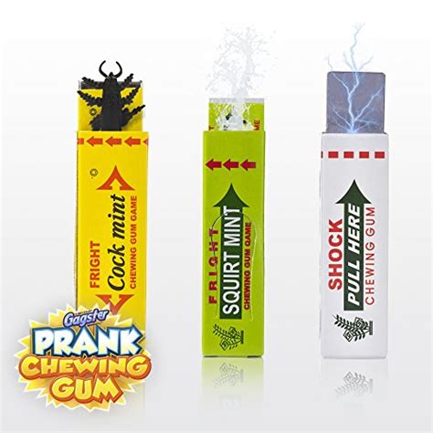 Gag Chewing Gum In Prank Toys Set Shocking Water Squirt Cockroach Snapping Gum Packs