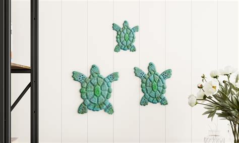 This can in some cases make it easier in choosing the correct wall art for. Sea Turtle 3-Piece 3D Metal Wall Art by Lavish Home | Groupon