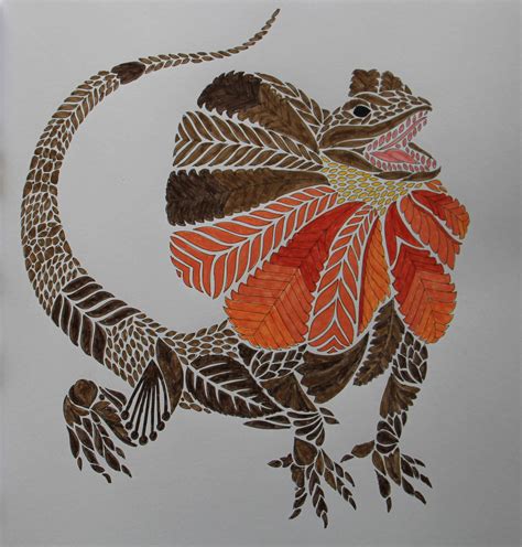 Animal Coloring Pages Colouring Pages Lizard Costume Frilled Lizard