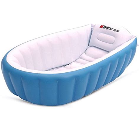 While our best baby bathtub is a rigid and versatile plastic tub, this is the number one option for parents who want to do all of the bathing in their kitchen or. Intime Plastics YT-226A Inflatable Baby Bath Tub (Blue ...