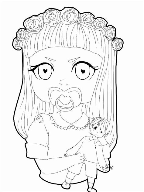 Melanie Martinez Chibi Coloring Pages Coloring Pages