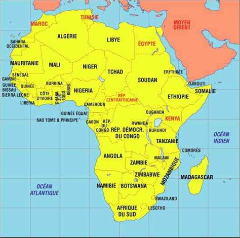 Carte Afrique Nord » Vacances - Guide Voyage