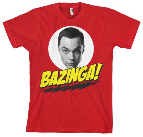 Bazinga Sheldons Head T Shirt The Big Bang Theory
