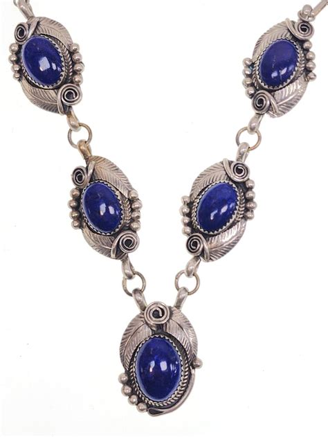 Sold Price Justin Morris Sterling Silver Lapis Necklace March 6