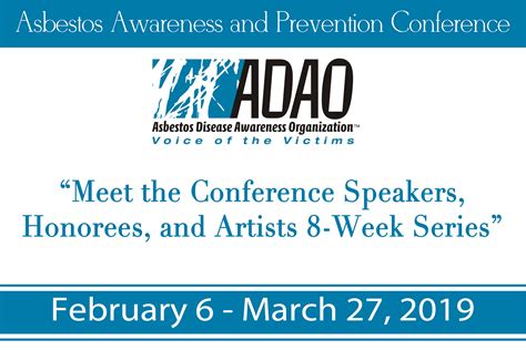 2019 Meet The Speakers Honorees Leadership Adao Asbestos Disease