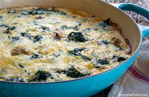 Make Ahead Chicken Sausage And Spinach Frittata Recipe