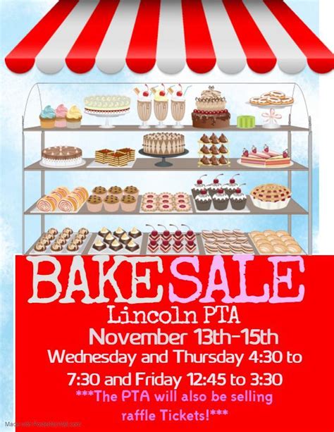 Bake Sale Lincoln Elementary School