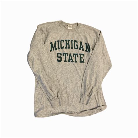 Michigan State Long Sleeve T Shirt Adult Mens Large College Etsy