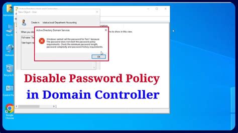 Windows Server Disable Password Complexity Policy In Active Directory