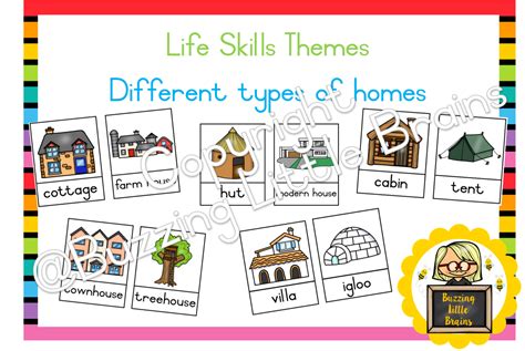 Life Skills Themes Different Types Of Homes Teacha