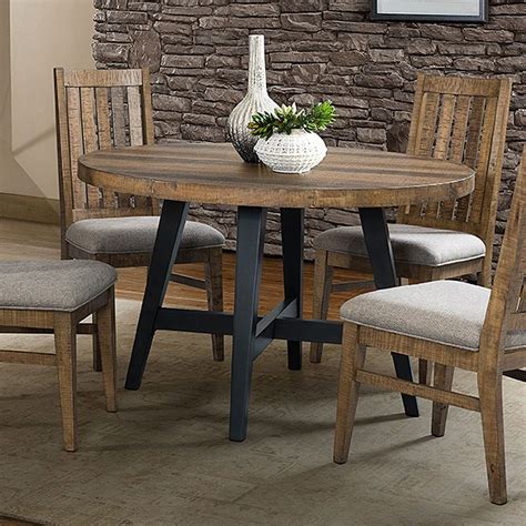 Urban Rustic Round Dining Table By Intercon Furniture Furniturepick