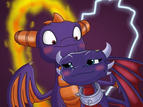 Fire And Lighting Love By Justsomepainter Spyro And Cynder Spyro The Dragon Furry Art