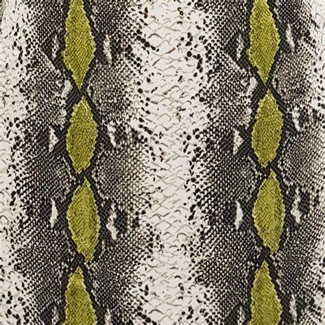 Brown Moss Snake Skin Pattern Printed On Double Sided Brushed Dty