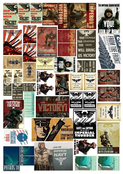 Warhammer 40000 Imperial Propaganda Posters 1 Warhammer 40k Artwork