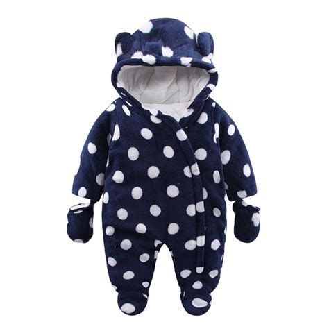 Autumn Winter Baby Romper Plus Thick Warm Newbron Baby Jumpsuit With