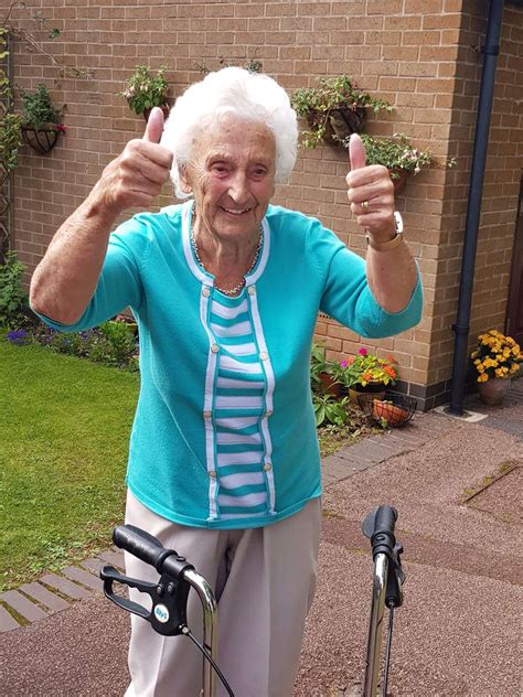99 Year Old Woman Walks 100 Laps Around Sheltered Housing Complex In