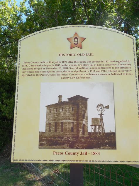 Old Pecos County Jail Marker Fort Stockton Texas Jimmy Emerson