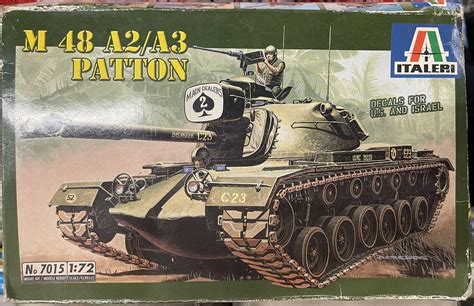 全新未砌 Itarleri 172 M48 A2a3 Patton Tank 坦克車 軍事 模型 盒舊 興趣及遊戲 玩具 And 遊戲類